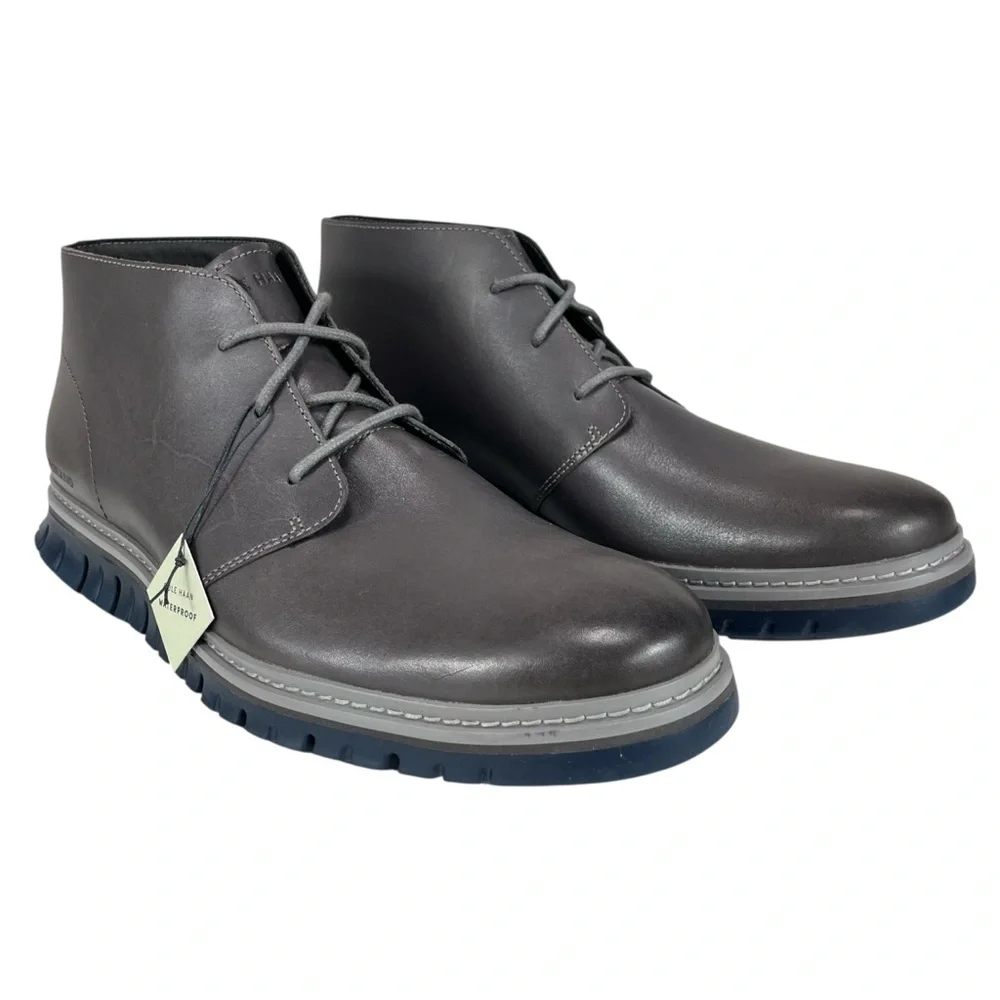 Cole Haan Zerogrand Waterproof Chukka Boots Gray Men’s 10.5M New‎
